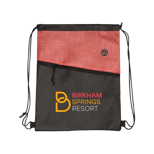 Nonwoven polypropylene backpack that measures 12.93" x 16.56" with front zipper... from ASI 79530 Prime Line