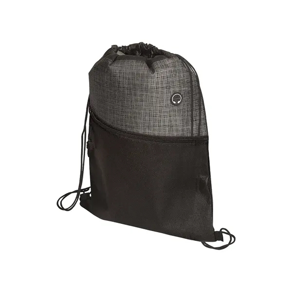 Nonwoven polypropylene backpack that measures 12.93" x 16.56" with front zipper... from ASI 79530 Prime Line
