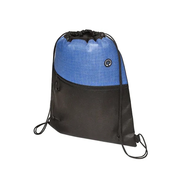 Nonwoven polypropylene backpack that measures 12.93" x 16.56" with front zipper... from ASI 79530 Prime Line