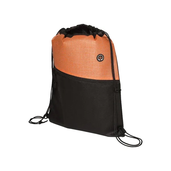 Nonwoven polypropylene backpack that measures 12.93" x 16.56" with front zipper... from ASI 79530 Prime Line