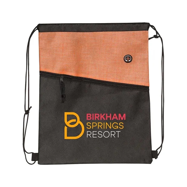 Nonwoven polypropylene backpack that measures 12.93" x 16.56" with front zipper... from ASI 79530 Prime Line