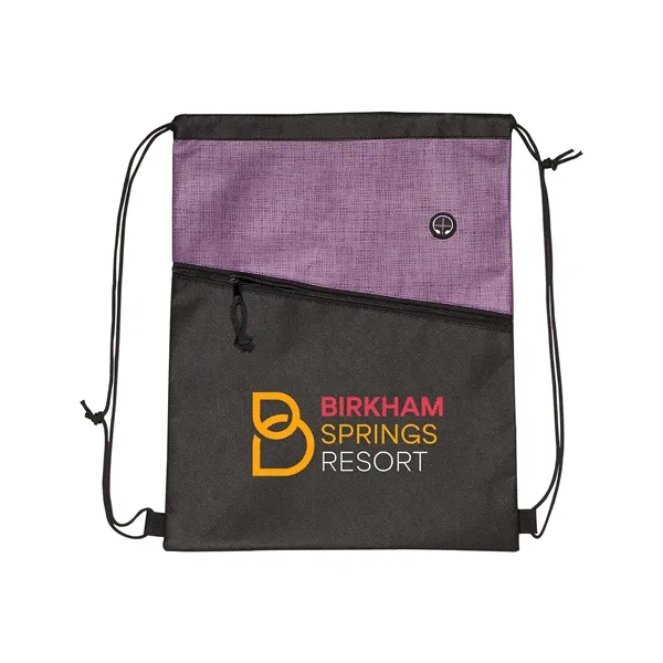 Nonwoven polypropylene backpack that measures 12.93" x 16.56" with front zipper... from ASI 79530 Prime Line