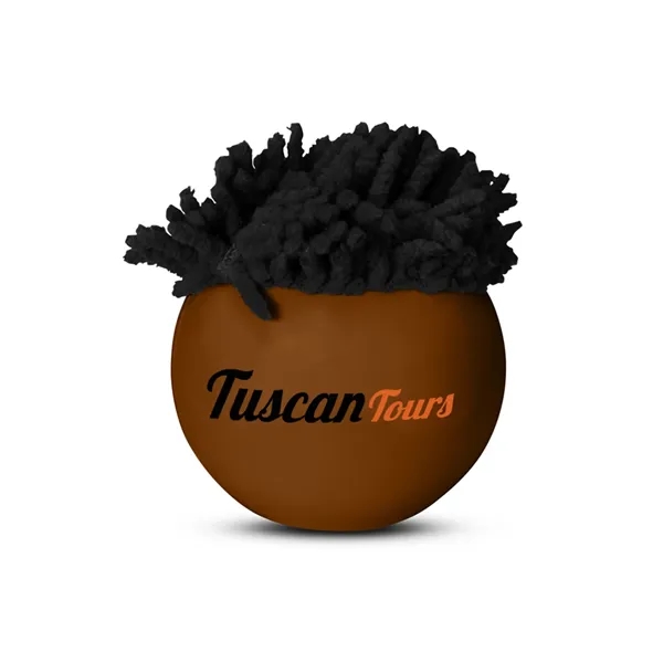 3" polyurethane foam Mop Toppers® stress balls with microfiber screen cleaning... from ASI 79530 Prime Line