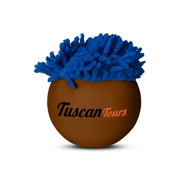 3" polyurethane foam Mop Toppers® stress balls with microfiber screen cleaning... from ASI 79530 Prime Line