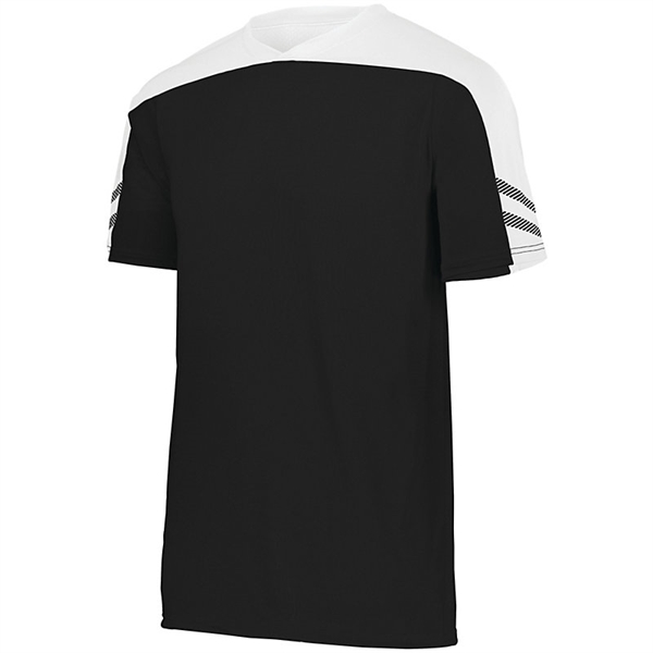 Adult Anfield soccer jersey,  88% polyester / 12% spandex knit... from ASI 37461 Augusta Sportswear