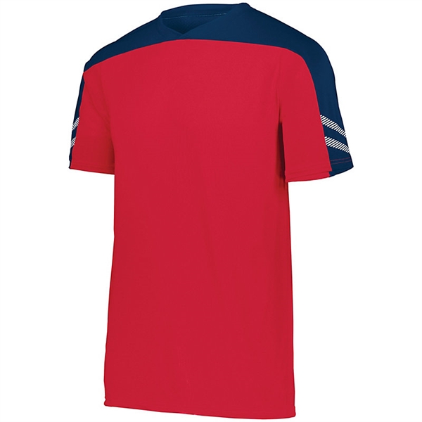 Adult Anfield soccer jersey,  88% polyester / 12% spandex knit... from ASI 37461 Augusta Sportswear