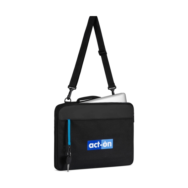 Slim computer portfolio with zippered main compartment, front slash pocket, organization... from ASI 56070 Gemline / Gemline®