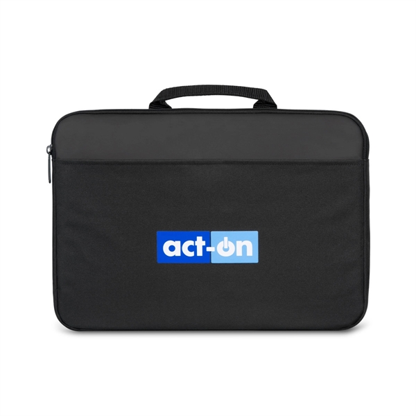 Slim computer portfolio with zippered main compartment, front slash pocket, organization... from ASI 56070 Gemline / Gemline®