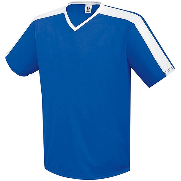 The Youth Genesis Soccer Jersey is crafted from 100% polyester wicking... from ASI 37461 Augusta Sportswear