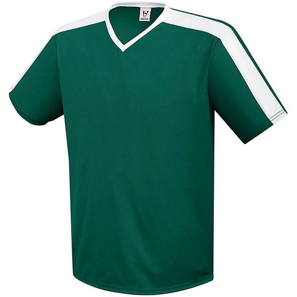 The Youth Genesis Soccer Jersey is crafted from 100% polyester wicking... from ASI 37461 Augusta Sportswear