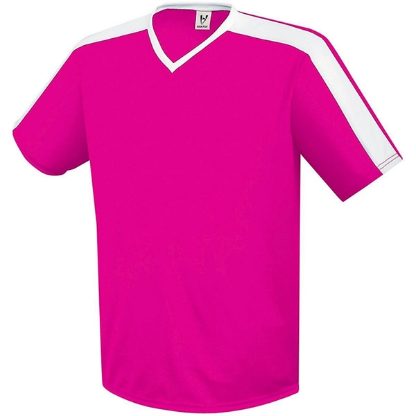 The Youth Genesis Soccer Jersey is crafted from 100% polyester wicking... from ASI 37461 Augusta Sportswear