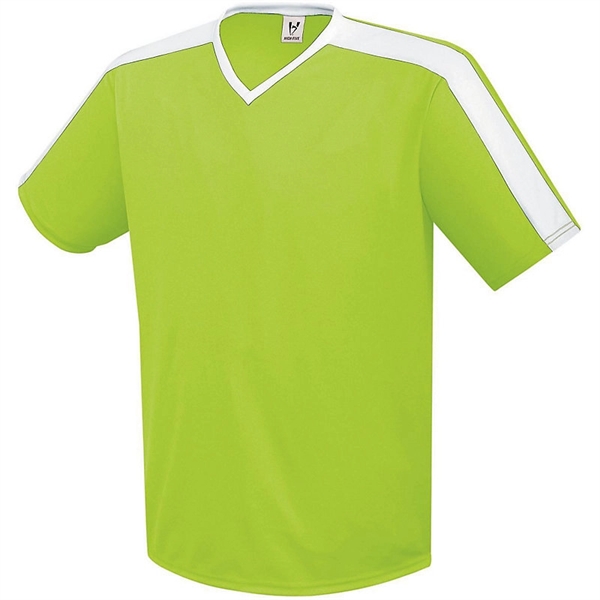 The Youth Genesis Soccer Jersey is crafted from 100% polyester wicking... from ASI 37461 Augusta Sportswear