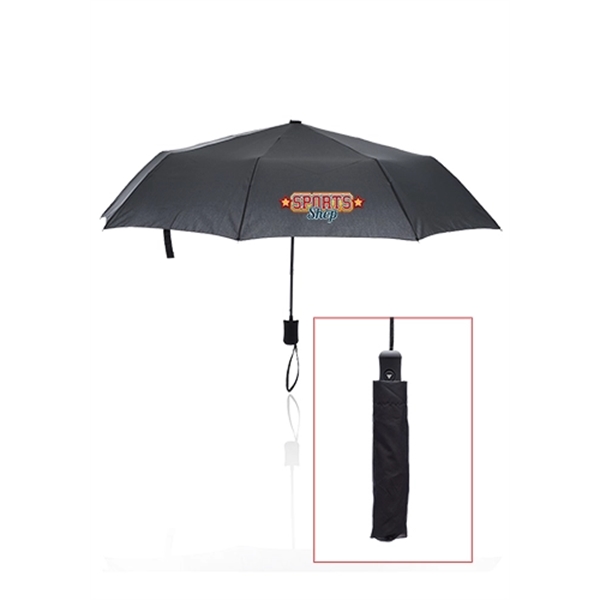 Compact automatic folding umbrella with a 42" arc, black metal shaft,... from ASI 39552 BEL Promo