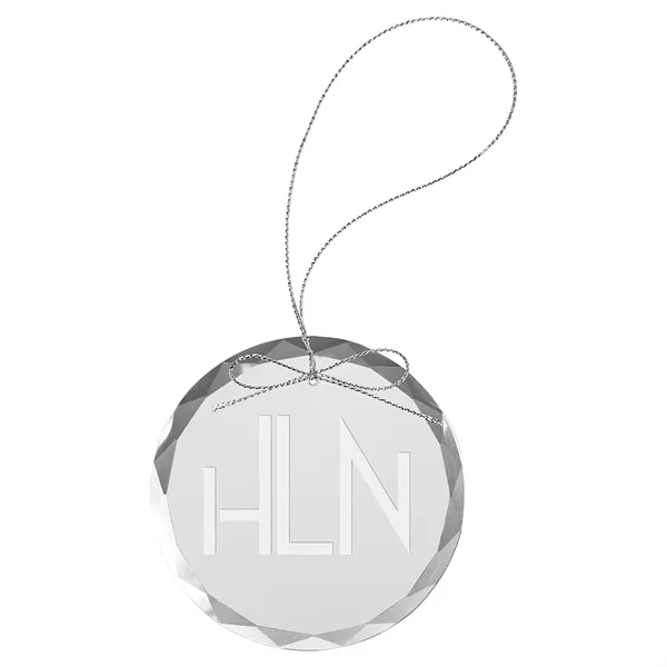 3 1/4" clear glass hanging ornament with silver string. Assorted shapes.... from ASI 74601 Calico