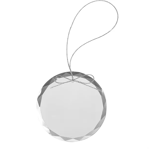 3 1/4" clear glass hanging ornament with silver string. Assorted shapes.... from ASI 74601 Calico