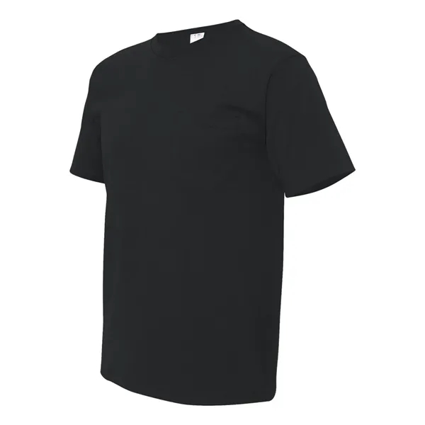 Short sleeve T-shirt with pocket made in the USA. Blank product.... from ASI 84358 S&S Activewear