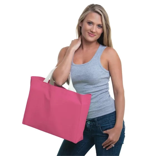 Bayside USA Made Cotton Canvas Medium Gusset Tote Bag... from ASI 84358 S&S Activewear