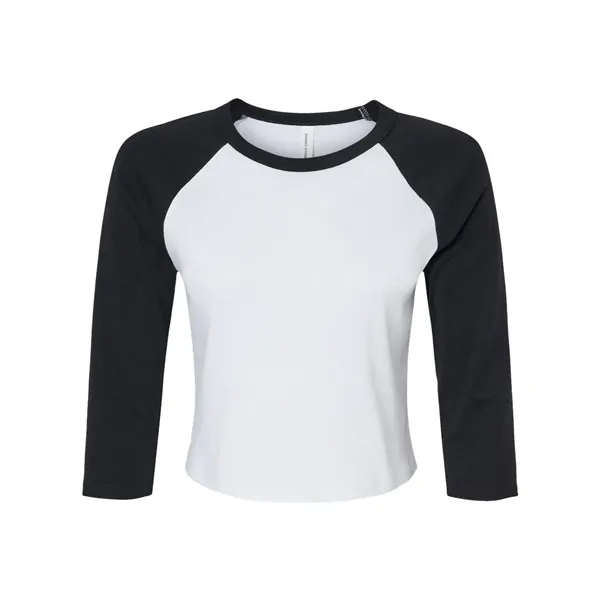 BELLA + CANVAS Women's Micro Rib 3/4 Raglan Sleeve Baby Tee... from ASI 84358 S&S Activewear