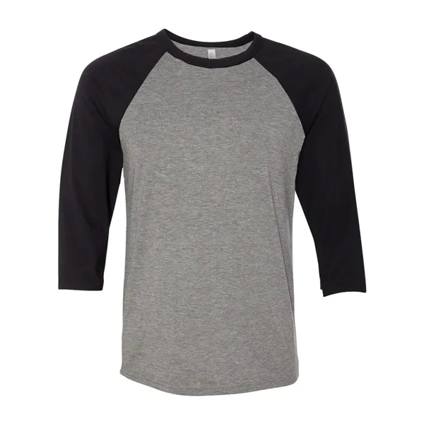 Unisex three-quarter sleeve baseball T-shirt with a retail fit, side seams,... from ASI 84358 S&S Activewear