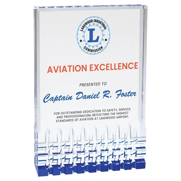 6" x 1" x 8" acrylic freestanding award with frosted imprint.... from ASI 74601 Calico