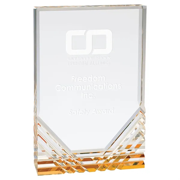 6" x 1" x 8" acrylic freestanding rectangular trophy with frosted... from ASI 74601 Calico