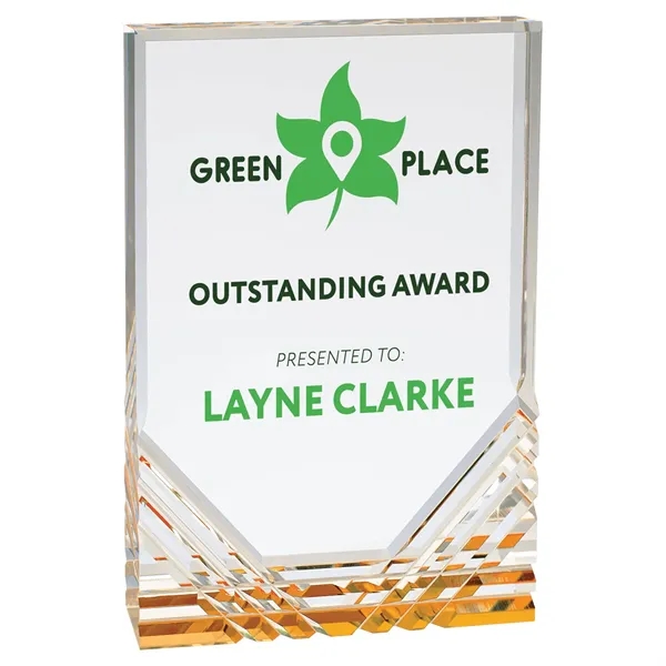 6" x 1" x 8" acrylic freestanding rectangular trophy with frosted... from ASI 74601 Calico
