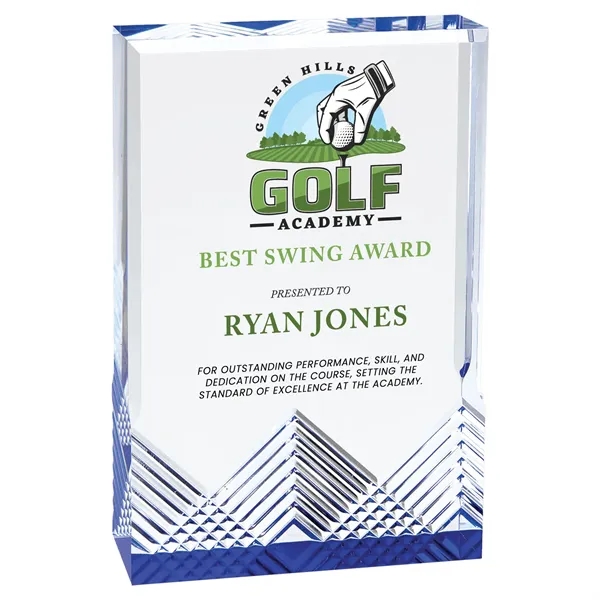 4 1/4" x 1" x 6" freestanding rectangular acrylic award with... from ASI 74601 Calico