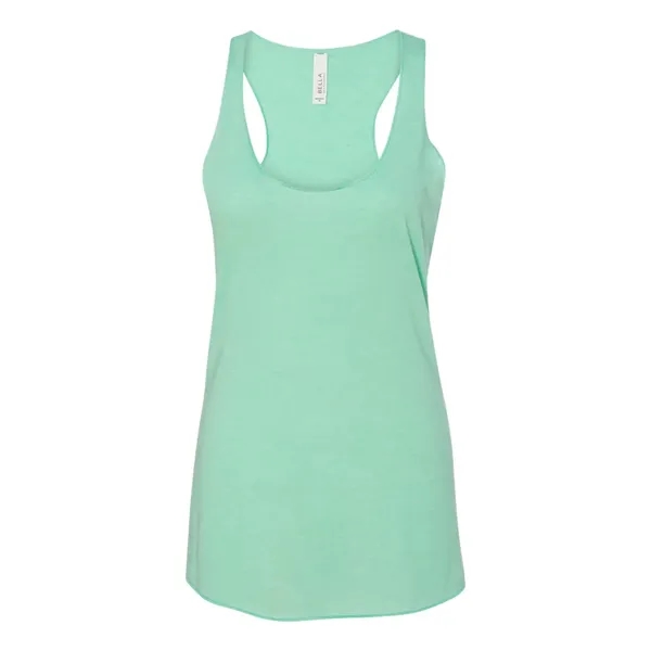 Women's tri-blend racerback tank top with overlock hem on neck. Blank... from ASI 84358 S&S Activewear