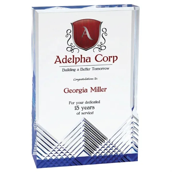 5" x 1" x 7" freestanding rectangular acrylic award with frosted... from ASI 74601 Calico