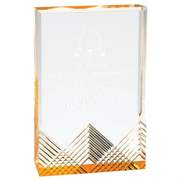 5" x 1" x 7" freestanding rectangular acrylic award with frosted... from ASI 74601 Calico