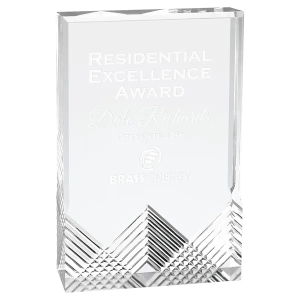 5" x 1" x 7" freestanding rectangular acrylic award with frosted... from ASI 74601 Calico