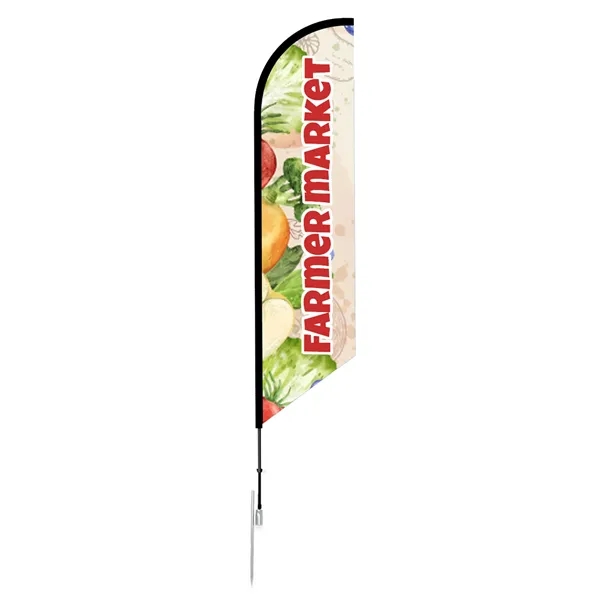 17' Angled shape Feather Flag, full color, full coverage, free PMS... from ASI 49891 Discount Marketing Products / DMP