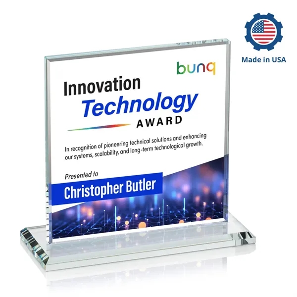 Bold Sahara VividPrint™ Award features a 0.5” thick Starfire crystal mounted... from ASI 84592 St Regis Group / St Regis