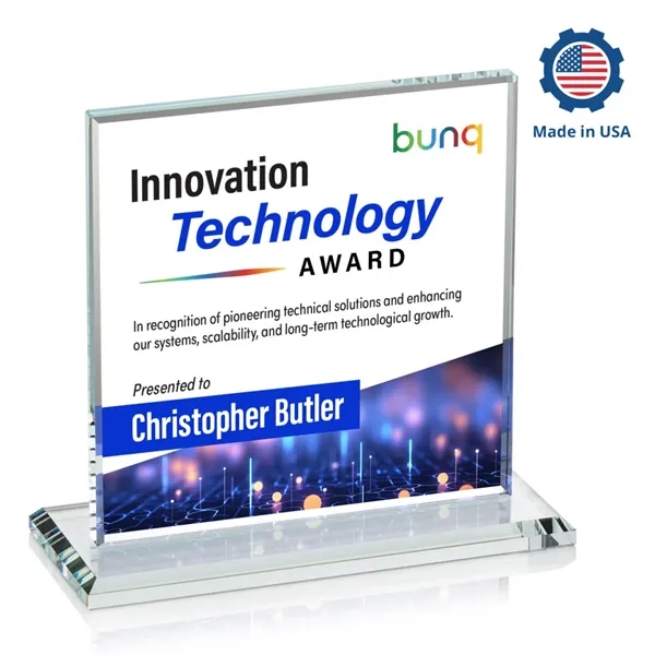 Bold Sahara VividPrint™ Award features a 0.5” thick Starfire crystal mounted... from ASI 84592 St Regis Group / St Regis