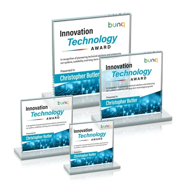 Bold Sahara VividPrint™ Award features a 0.5” thick Starfire crystal mounted... from ASI 84592 St Regis Group / St Regis