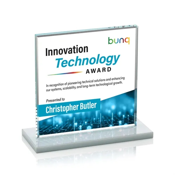 Bold Sahara VividPrint™ Award features a 0.5” thick Starfire crystal mounted... from ASI 84592 St Regis Group / St Regis