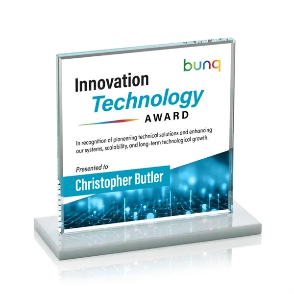 Bold Sahara VividPrint™ Award features a 0.5” thick Starfire crystal mounted... from ASI 84592 St Regis Group / St Regis