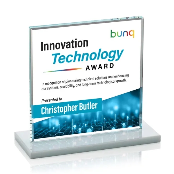 Bold Sahara VividPrint™ Award features a 0.5” thick Starfire crystal mounted... from ASI 84592 St Regis Group / St Regis