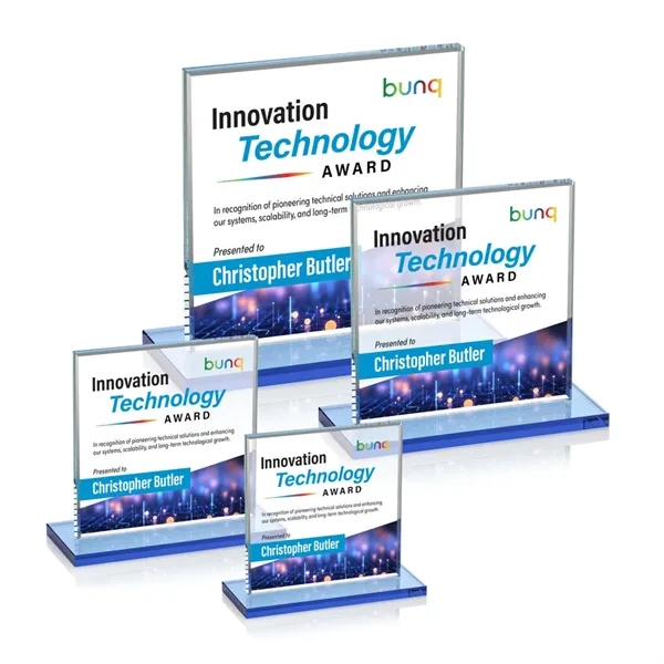 Bold Sahara VividPrint™ Award features a 0.5” thick Starfire crystal mounted... from ASI 84592 St Regis Group / St Regis