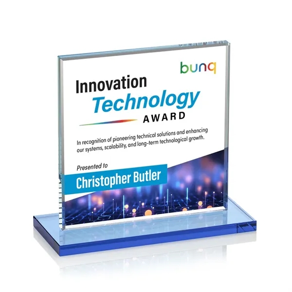 Bold Sahara VividPrint™ Award features a 0.5” thick Starfire crystal mounted... from ASI 84592 St Regis Group / St Regis