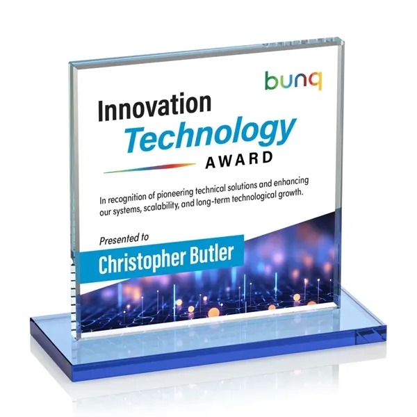 Bold Sahara VividPrint™ Award features a 0.5” thick Starfire crystal mounted... from ASI 84592 St Regis Group / St Regis