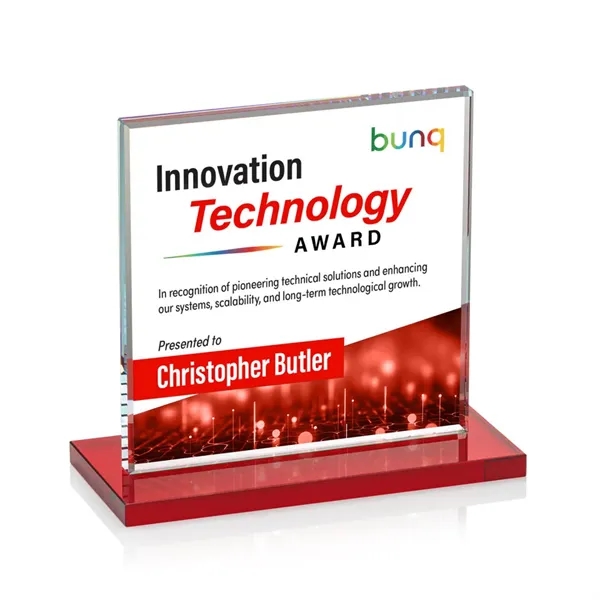 Bold Sahara VividPrint™ Award features a 0.5” thick Starfire crystal mounted... from ASI 84592 St Regis Group / St Regis