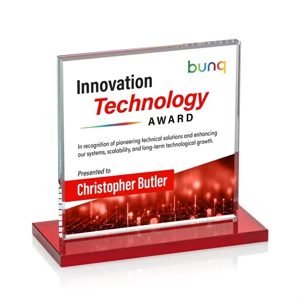 Bold Sahara VividPrint™ Award features a 0.5” thick Starfire crystal mounted... from ASI 84592 St Regis Group / St Regis