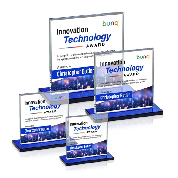 Bold Sahara VividPrint™ Award features a 0.5” thick Starfire crystal mounted... from ASI 84592 St Regis Group / St Regis