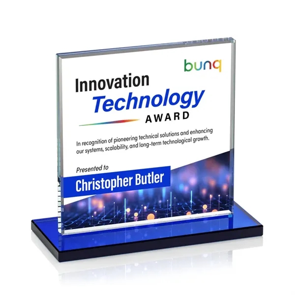 Bold Sahara VividPrint™ Award features a 0.5” thick Starfire crystal mounted... from ASI 84592 St Regis Group / St Regis