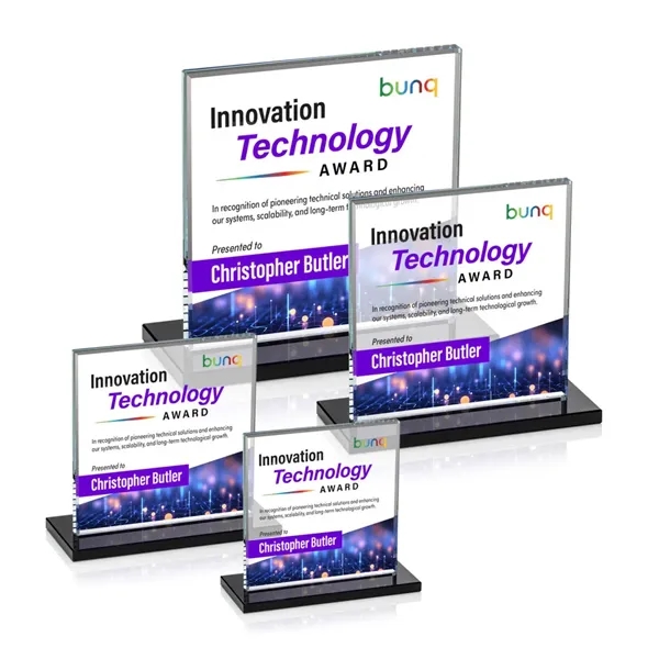 Bold Sahara VividPrint™ Award features a 0.5” thick Starfire crystal mounted... from ASI 84592 St Regis Group / St Regis