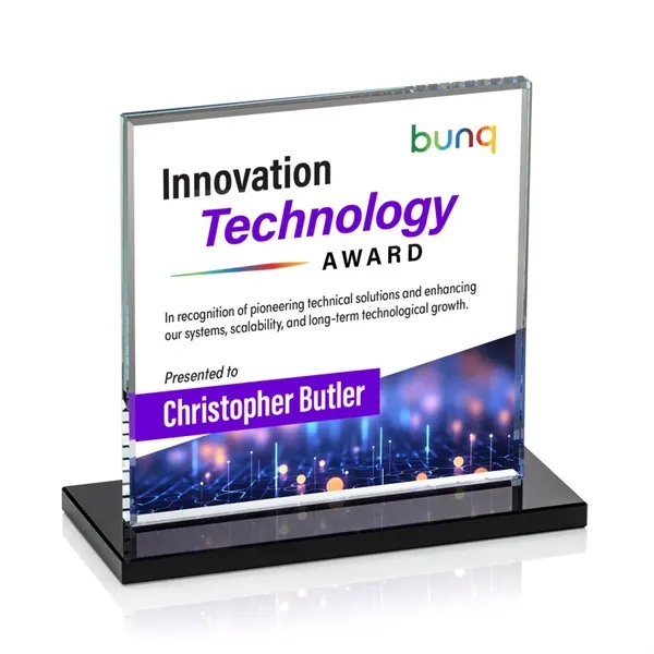 Bold Sahara VividPrint™ Award features a 0.5” thick Starfire crystal mounted... from ASI 84592 St Regis Group / St Regis