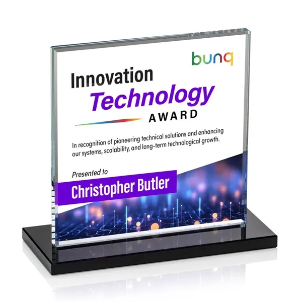 Bold Sahara VividPrint™ Award features a 0.5” thick Starfire crystal mounted... from ASI 84592 St Regis Group / St Regis