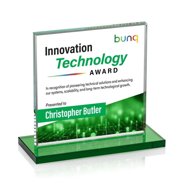 Bold Sahara VividPrint™ Award features a 0.5” thick Starfire crystal mounted... from ASI 84592 St Regis Group / St Regis