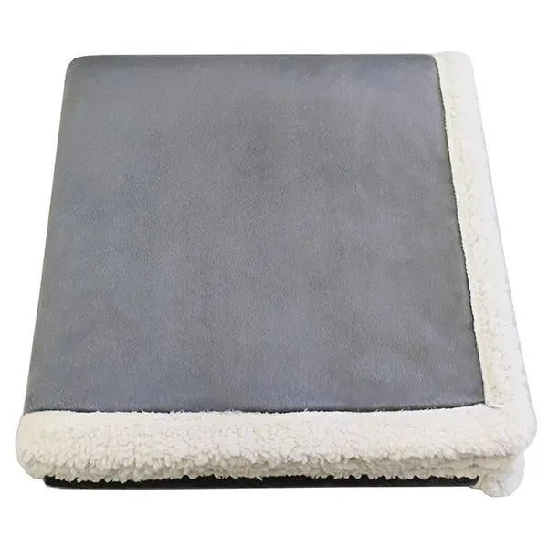 Soft plush reversible throw blanket made with recycled materials, 50" x... from ASI 73520 Neet Feet / Kanata Blanket
